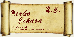 Mirko Cikuša vizit kartica